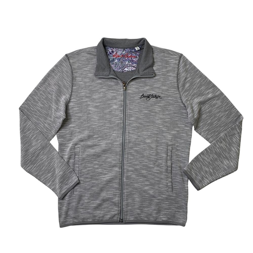 Robert Graham Jacket Mens M Medium Gray Kobra Classic Fit Barrett Jackson LOGO
